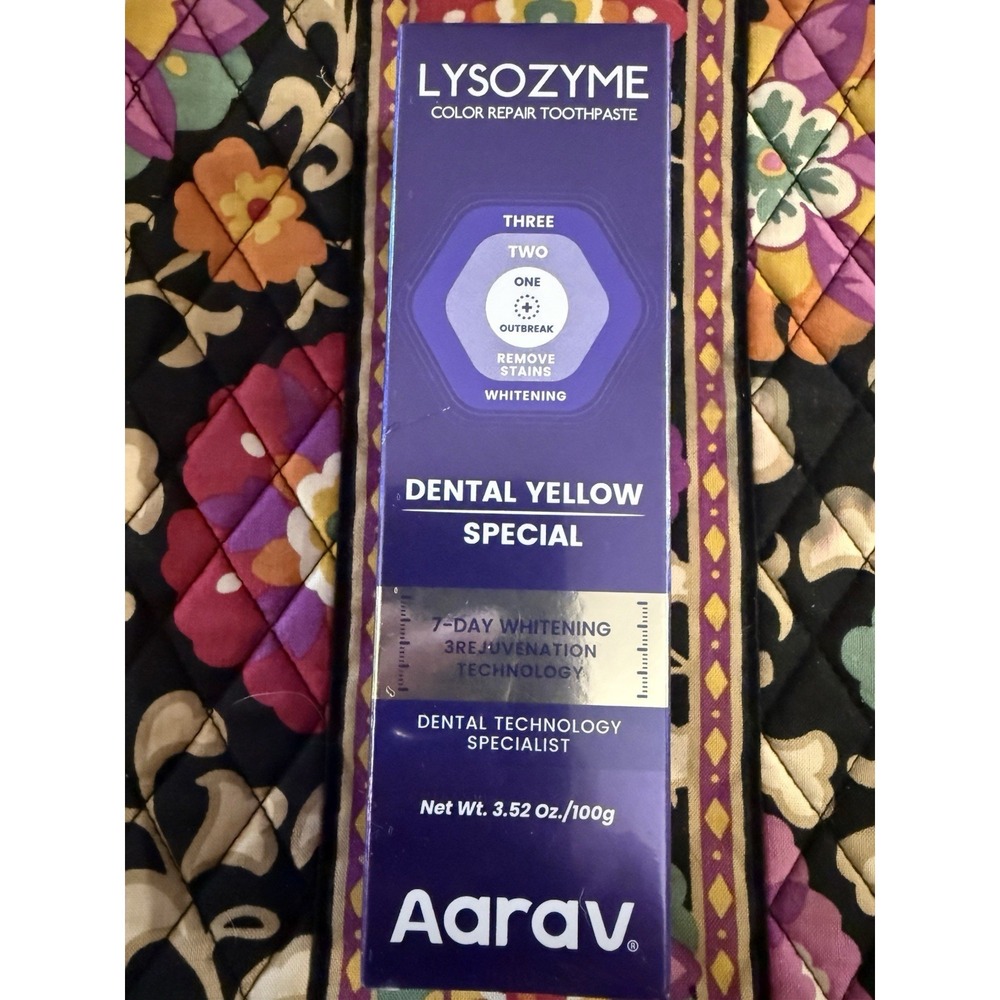 Aarav Purple Whitening for Teeth Toothpaste: Fluoride 3.52 Ounce (Pack of 1)